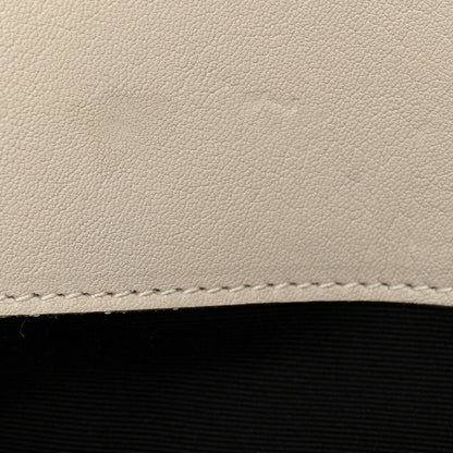 Saint Laurent Sheepskin Matelasse Large Monogram College Satchel Light Grey 14 of 16
