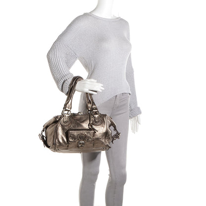 Chloe Leather Small Paddington Front Pocket Tote Acier 2 of 8