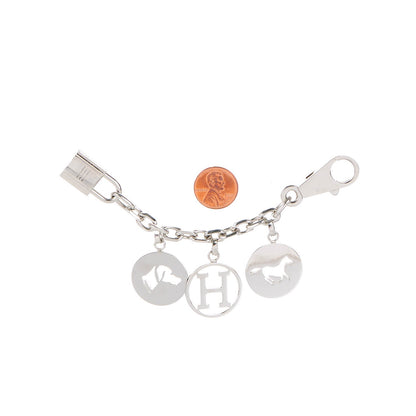 Hermes Palladium Breloque Bag Charm Silver 2 of 4
