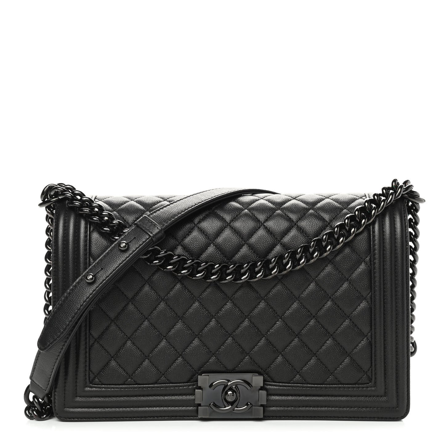 Caviar Quilted New Medium Boy Flap So Black
