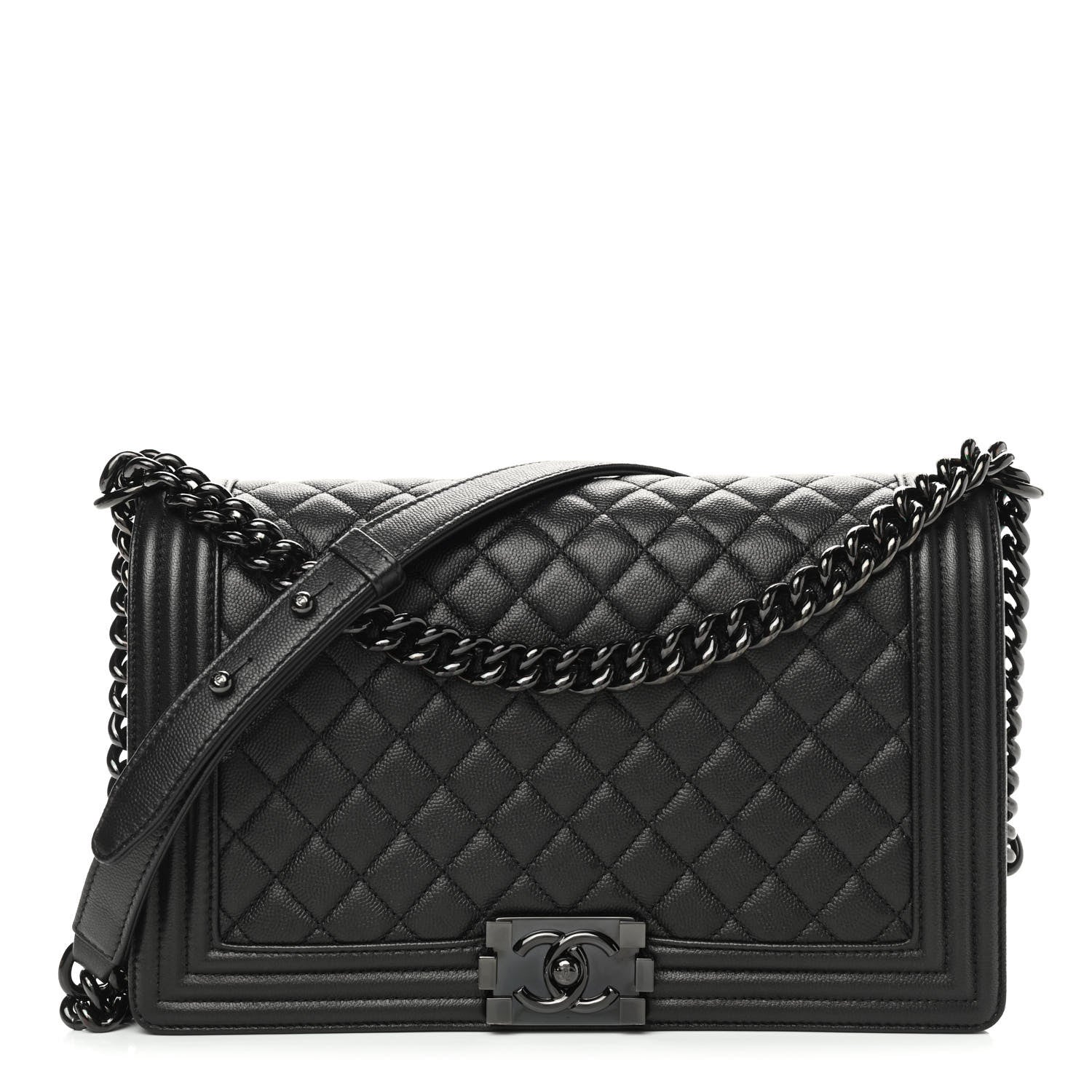 Chanel Caviar Quilted New Medium Boy Flap So Black 1 of 10