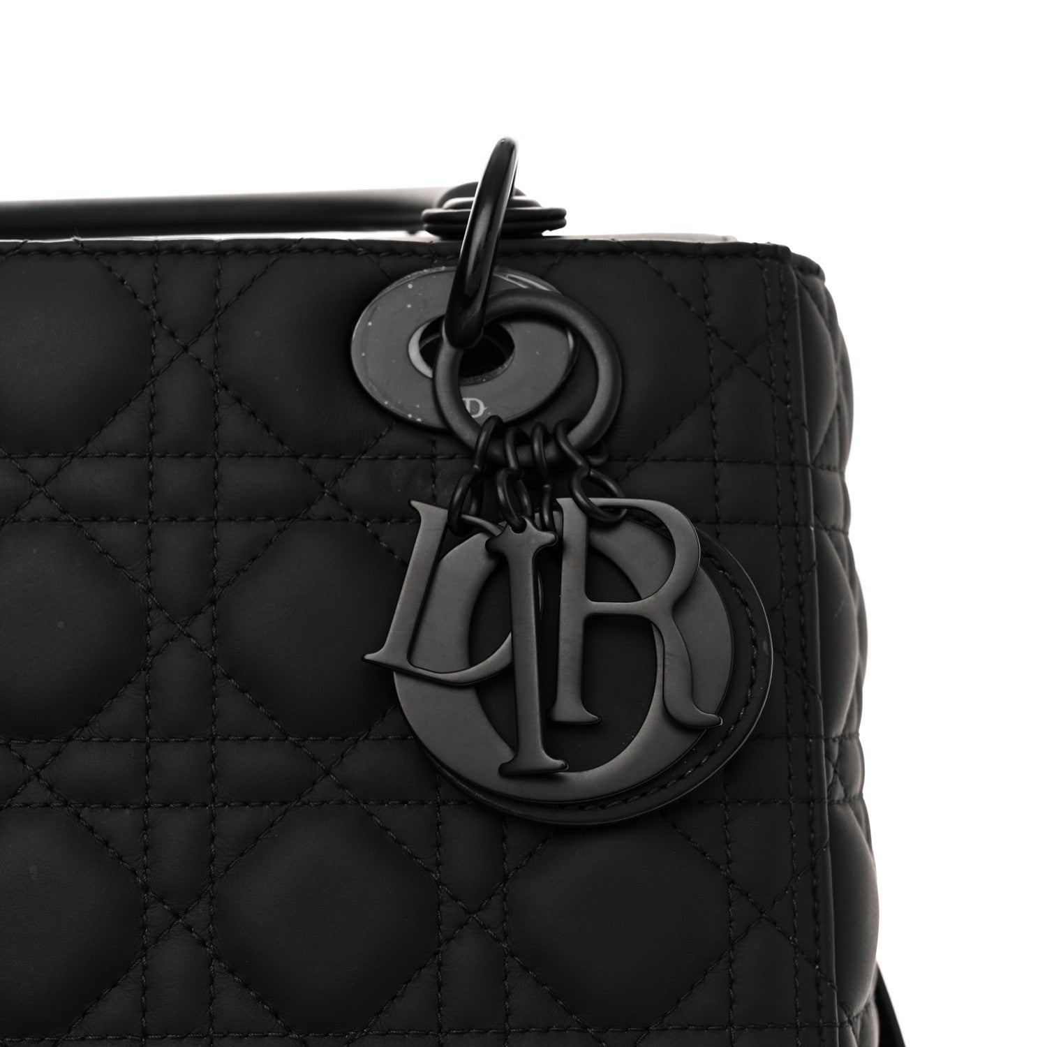 Christian Dior Ultra Matte Calfskin Cannage Medium Lady Dior Black 7 of 10