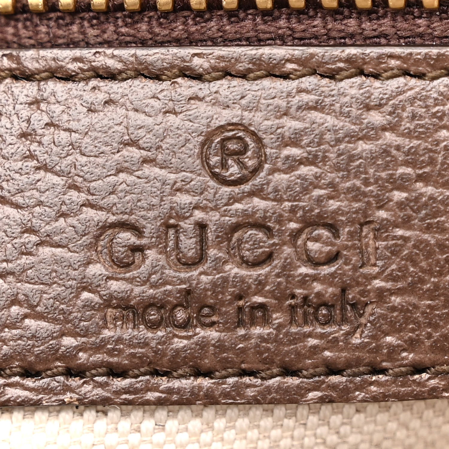 Gucci Monogram Jumbo GG Textured Dollar Calfskin Web Tote Bag Camel Ebony New Acero 6 of 19