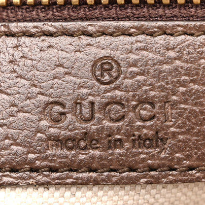 Gucci Monogram Jumbo GG Textured Dollar Calfskin Web Tote Bag Camel Ebony New Acero 6 of 19