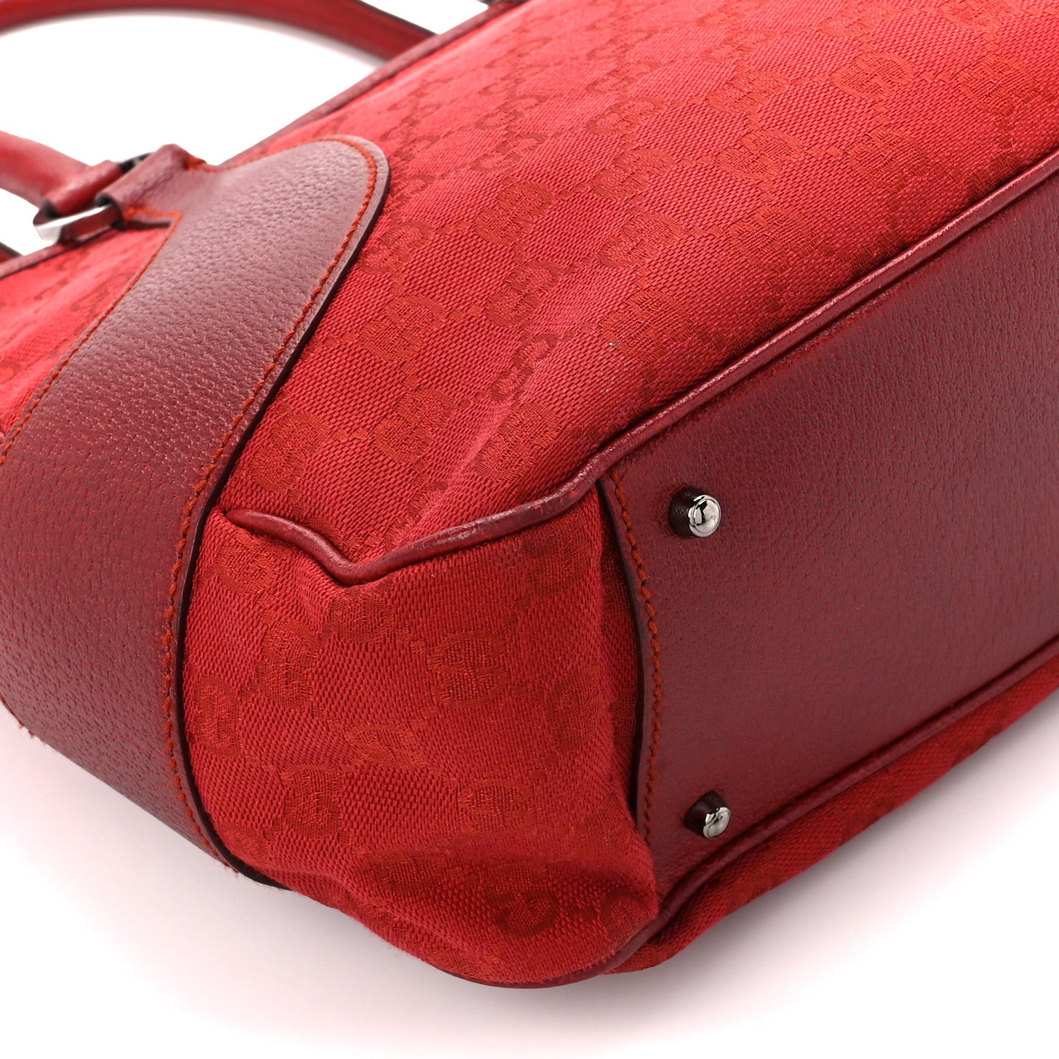Gucci Monogram Shoulder Bag Red 10 of 11