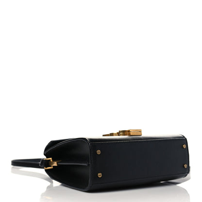 Saint Laurent Grain de Poudre Mini Classic Monogram Cassandra Top Handle Black 4 of 6
