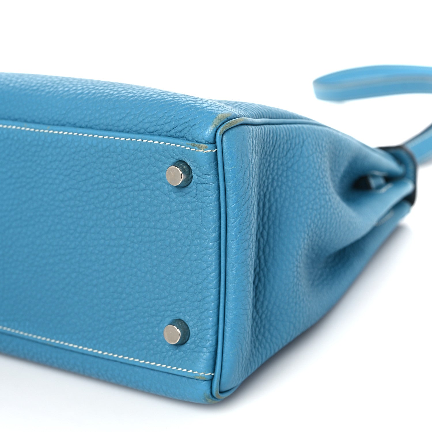 Hermes Togo Kelly Retourne 32 Blue Jean 9 of 12