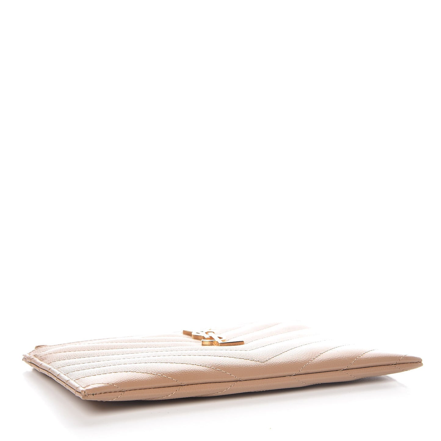Grain De Poudre Chevron Monogram Bill Pouch Cork