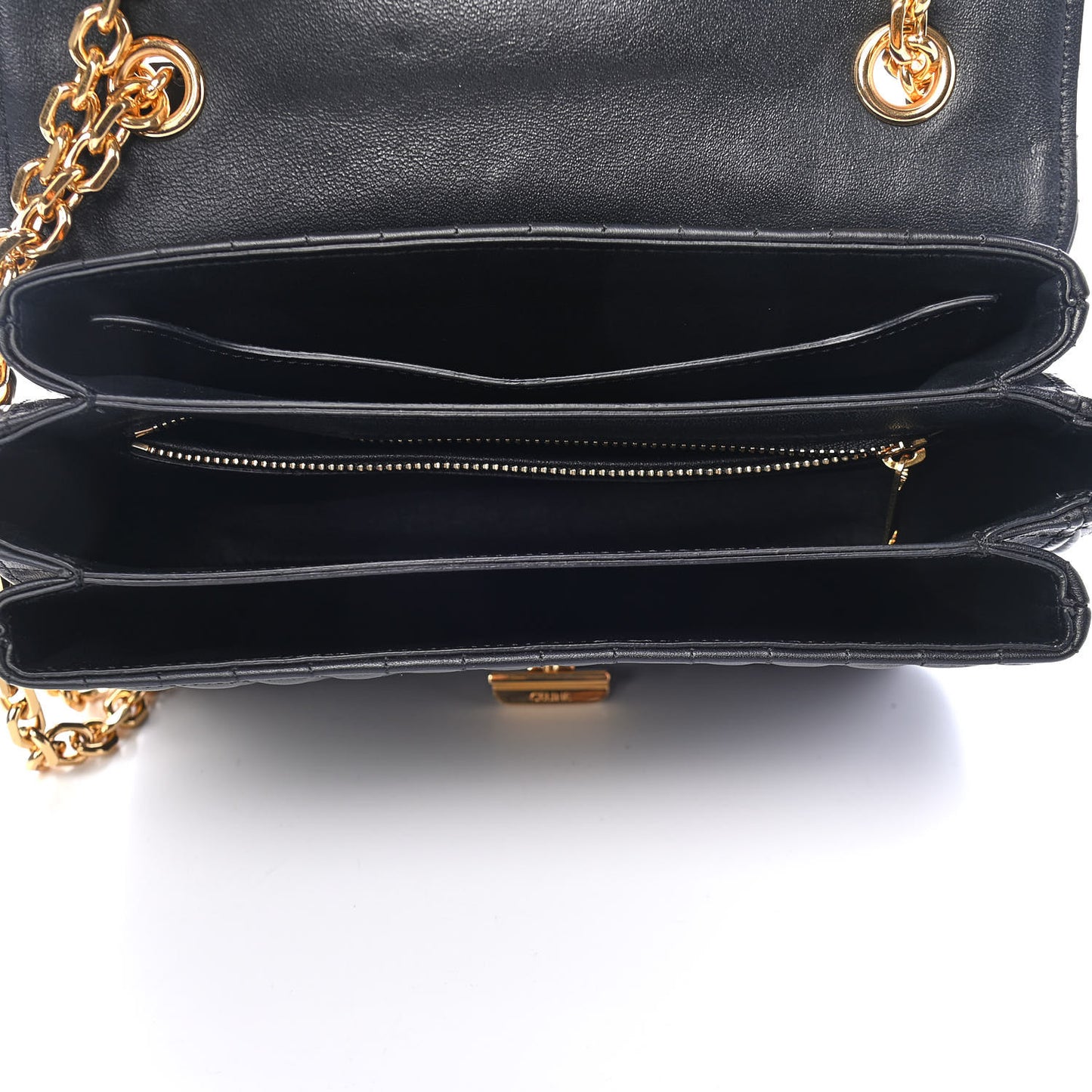 Calfskin Quilted Medium C Bag Black