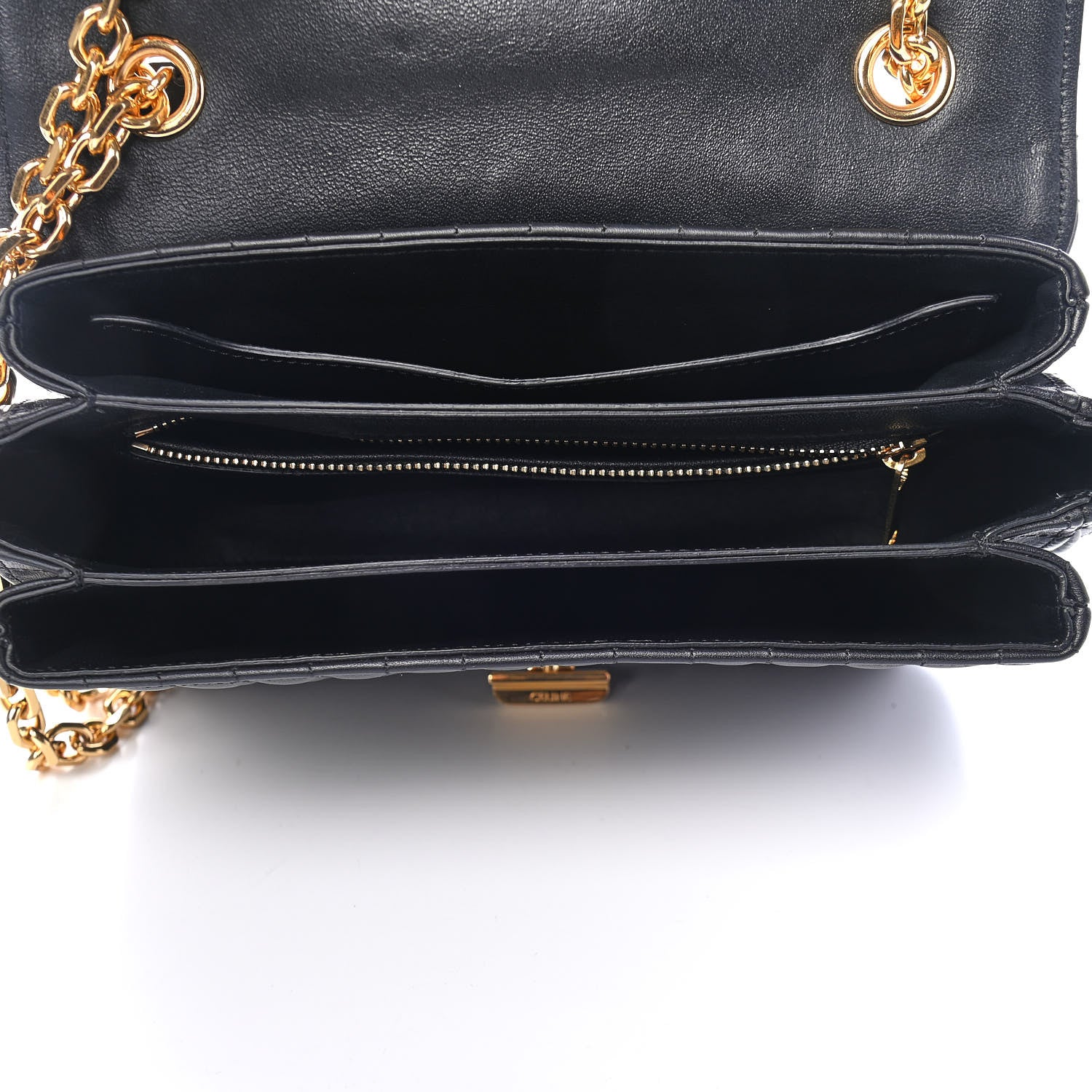 Celine Calfskin Quilted Medium C Bag Black 5 of 9