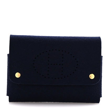 Hermes Felt Mises et Relances Playing Cards Holder Marine 1 of 6