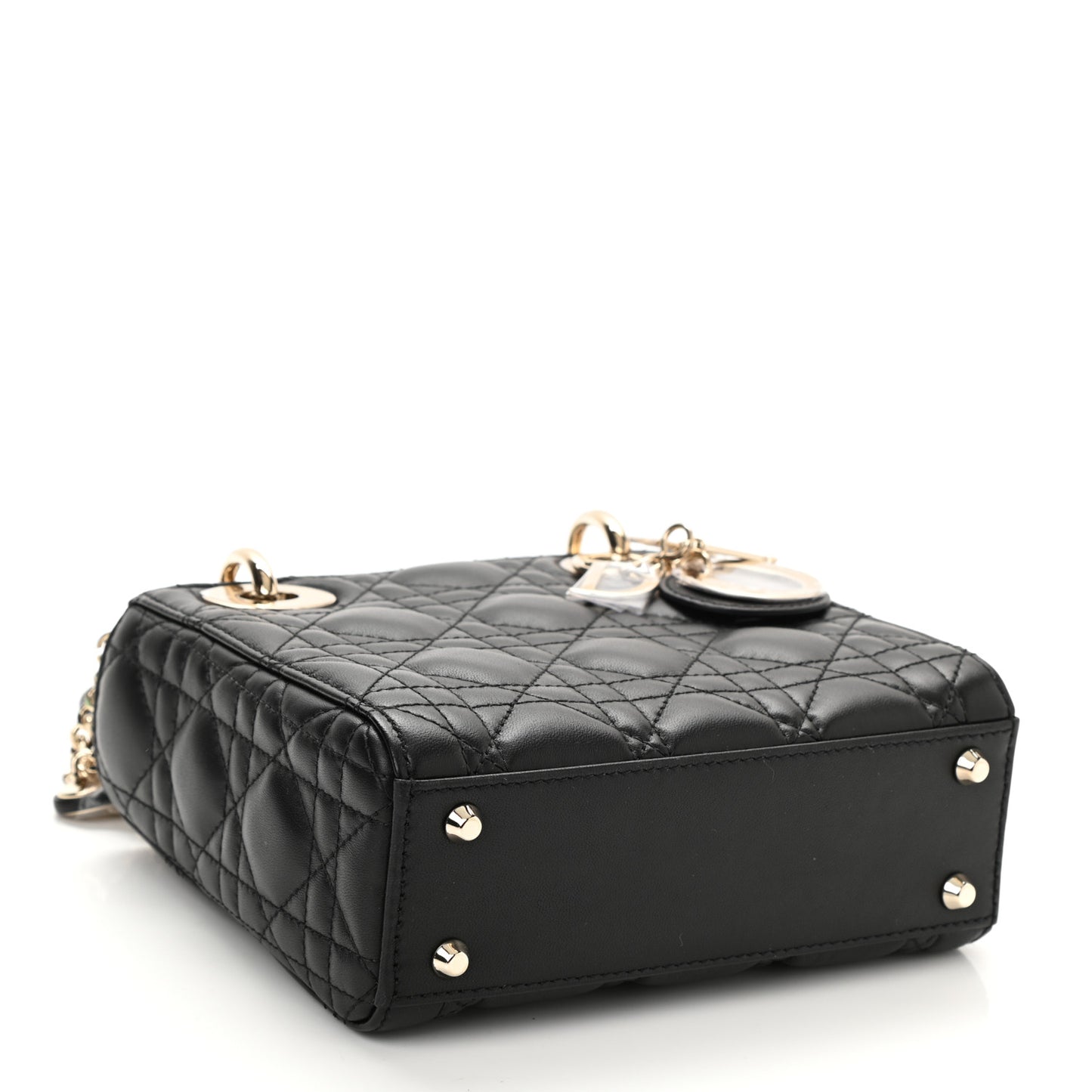 Lambskin Cannage Mini Lady Dior Black