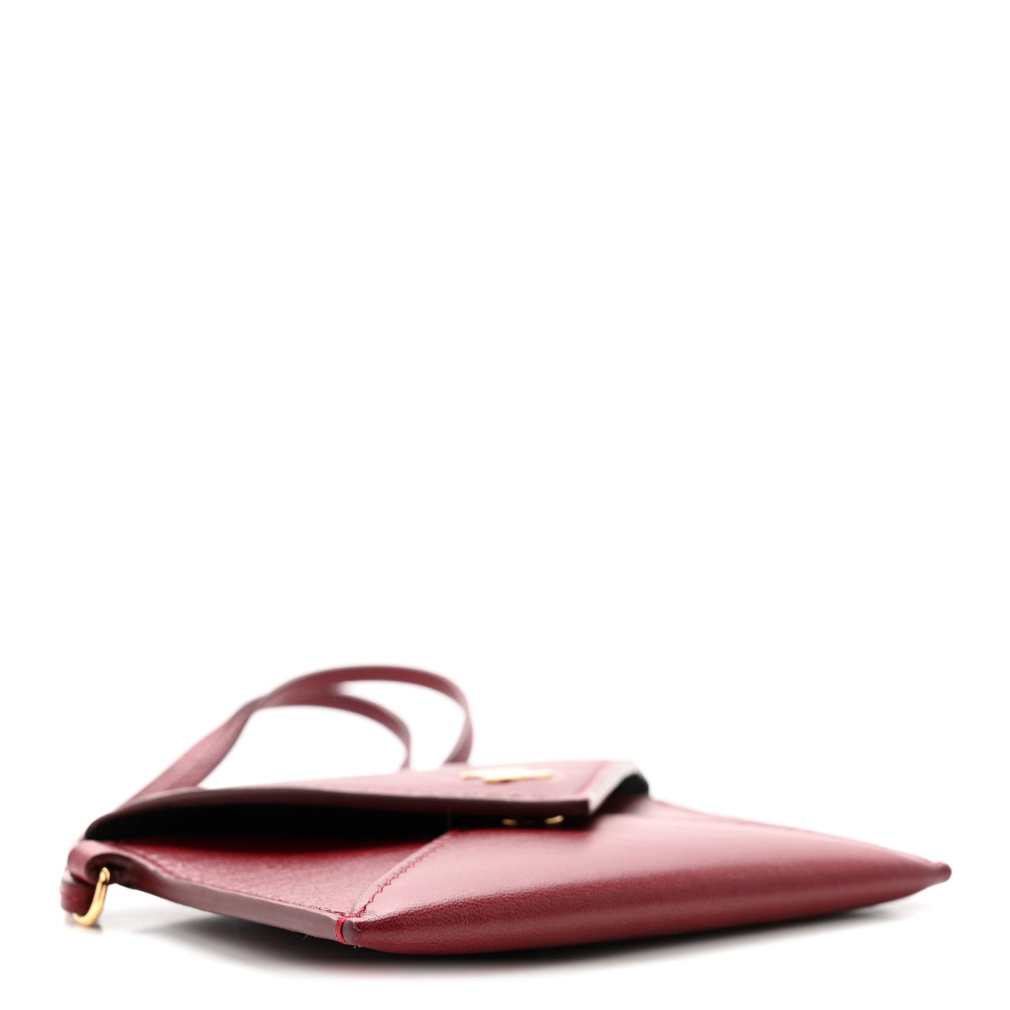 Lambskin Card Holder Bag Charm Burgundy
