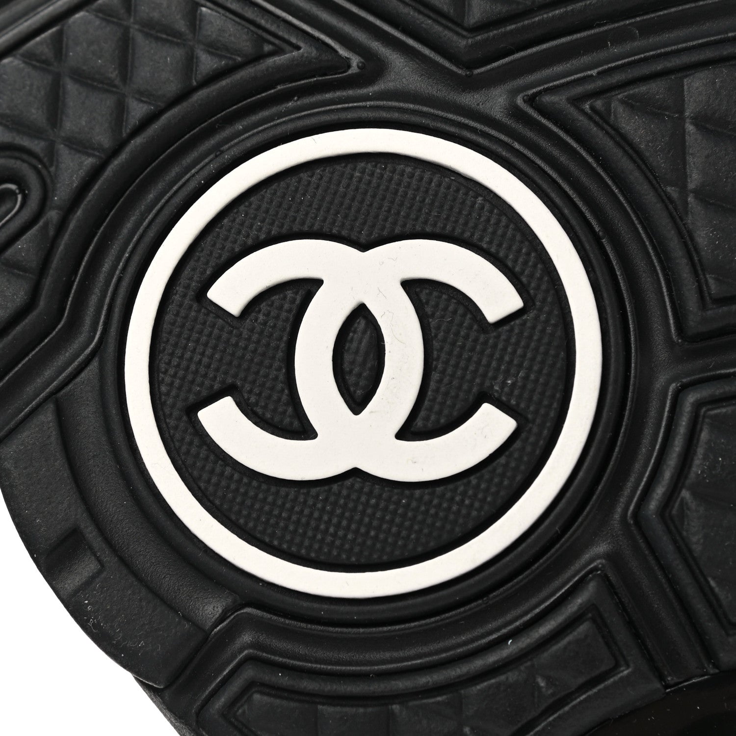 Chanel Fabric Calfskin Suede CC Sneakers 38 Black 6 of 9