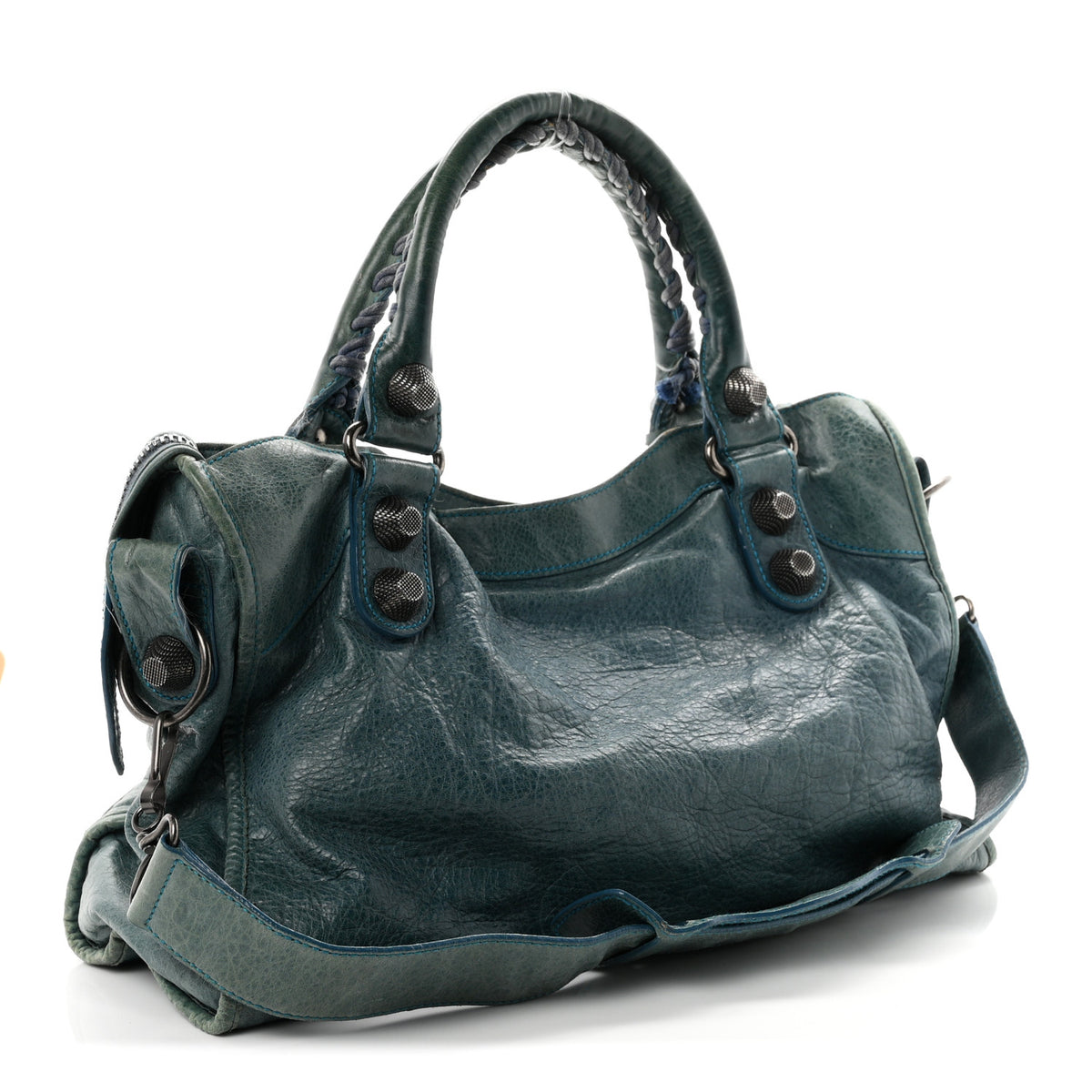 Chevre Giant 21 Silver Hardware City Neiman Marcus LE Bleu