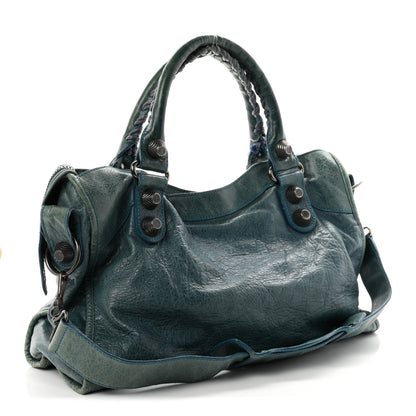 Balenciaga Chevre Giant 21 Silver Hardware City Neiman Marcus LE Bleu 4 of 13