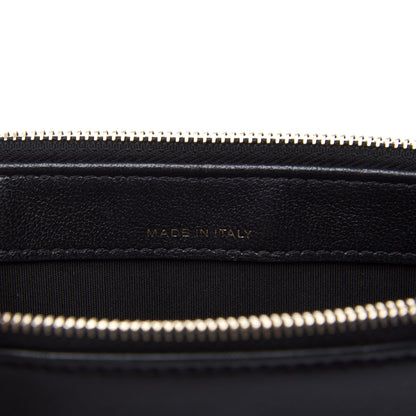 Chanel Metallic Sheepskin Chevron Quilted Small Vintage Mademoiselle Clutch With Chain Black 10 of 13