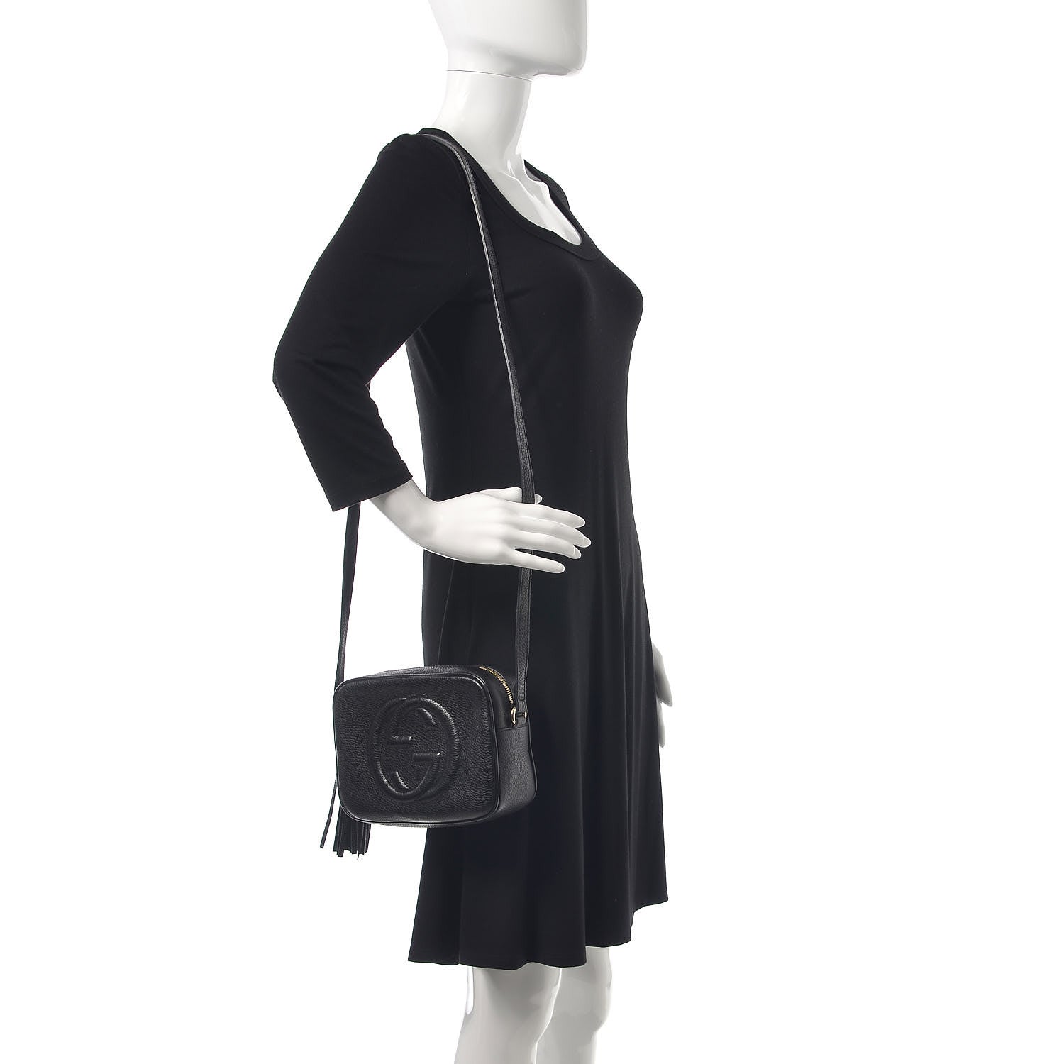 Gucci Pebbled Calfskin Small Soho Disco Bag Black 2 of 7