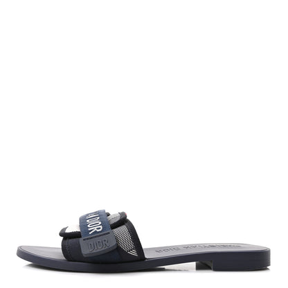 Christian Dior Technical Stretch Fabric Camouflage Dio(r)evolution Slide Sandals 37 Deep Blue 1 of 9