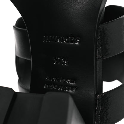 Hermes Nappa Gaby 60 Sandal 37.5 Black 8 of 11