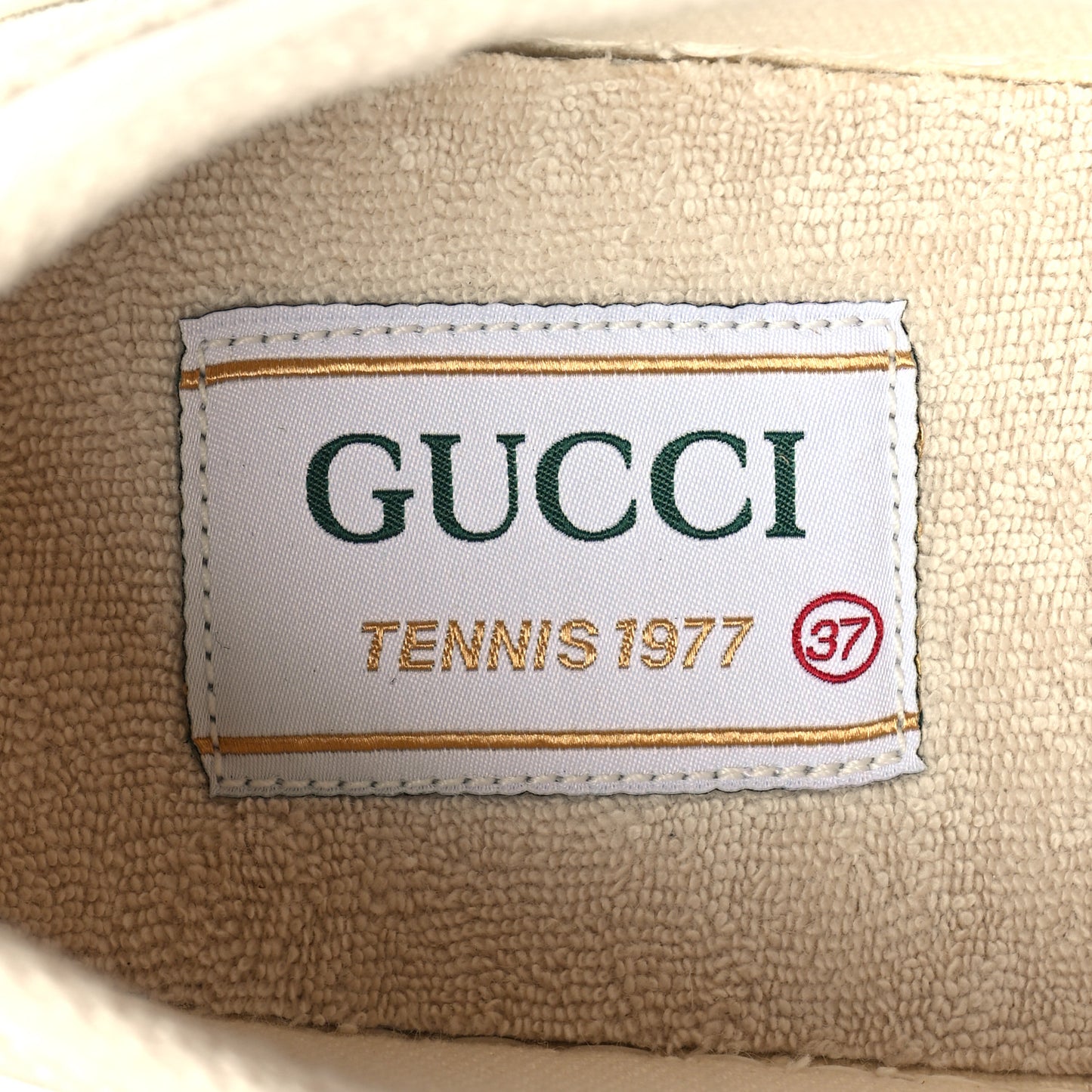 GG Monogram Womens 1977 Tennis Platform 52mm Sneakers 37 Great White Mystic White