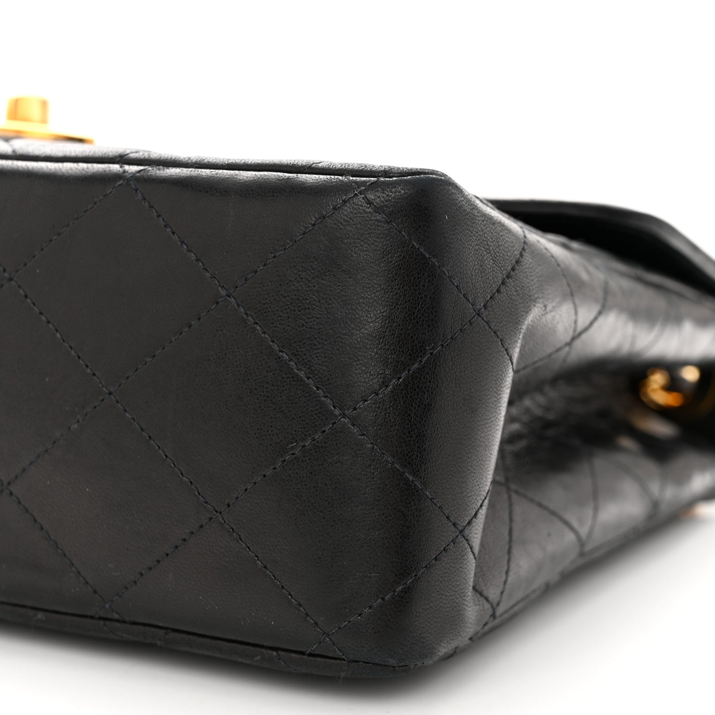 Lambskin Quilted XL Jumbo Single Flap Black