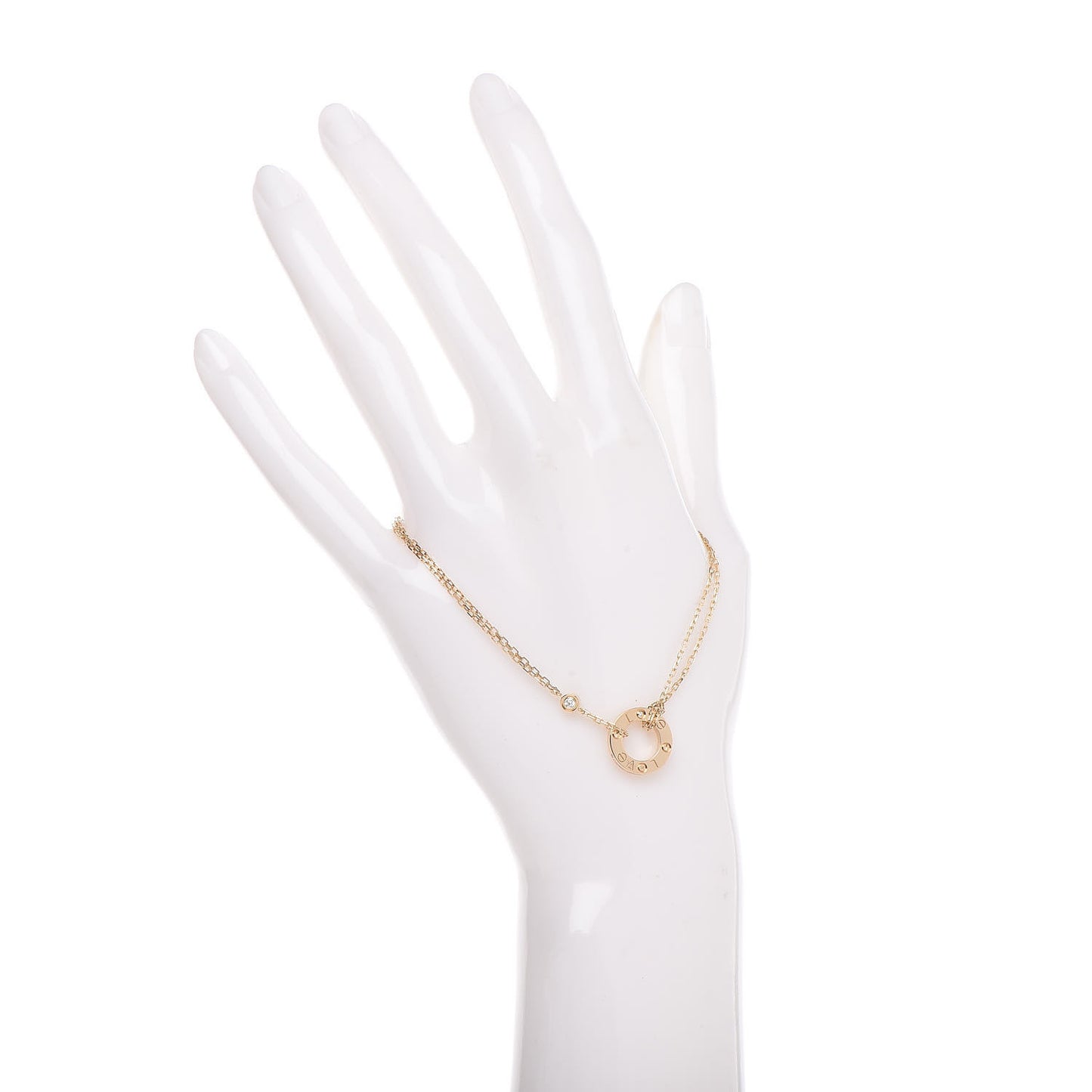 18K Yellow Gold Diamond LOVE Bracelet
