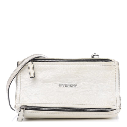 Givenchy Crinkled Patent Deerskin Mini Pandora White 1 of 17