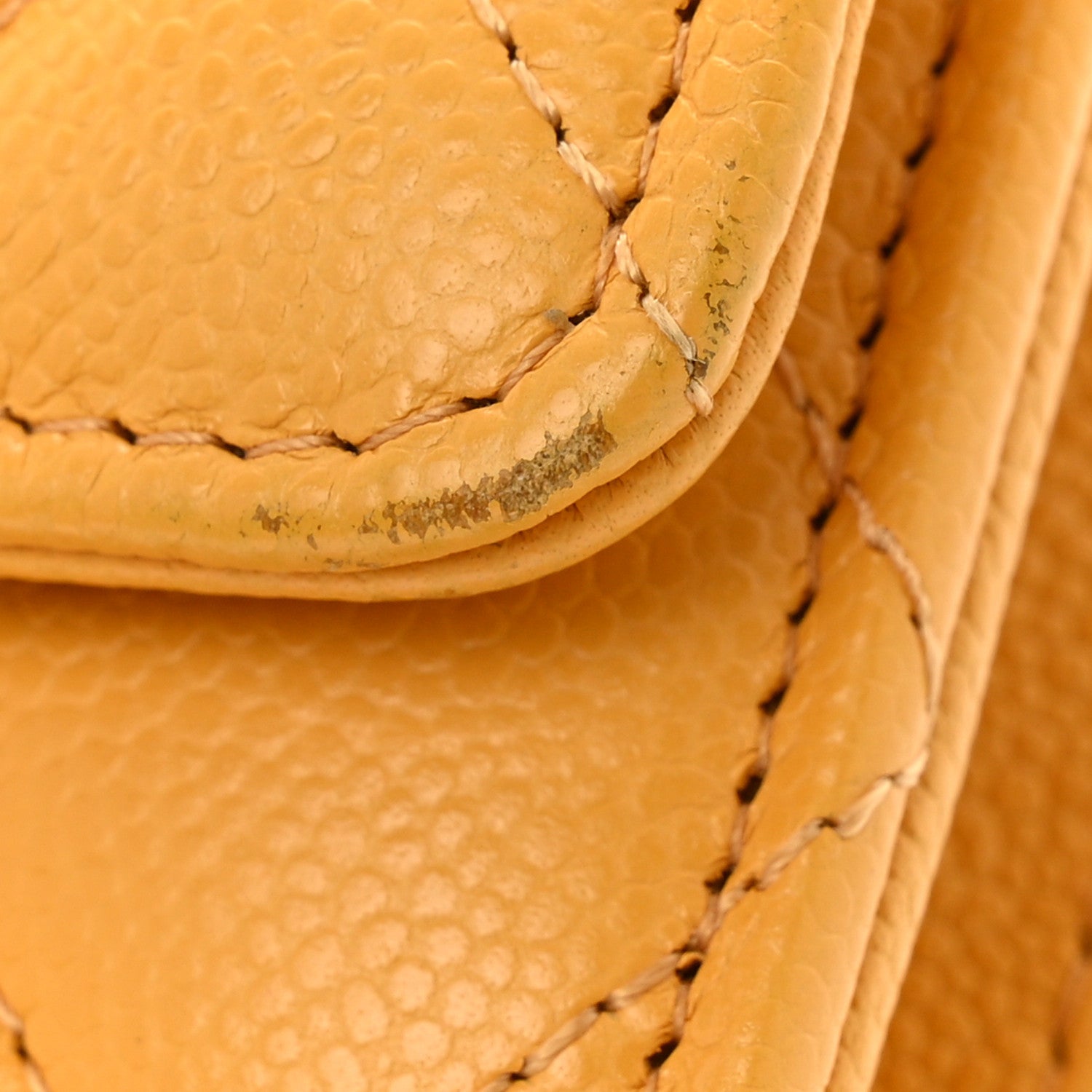 Chanel Caviar Quilted Wallet on Chain WOC Yellow 12 of 15