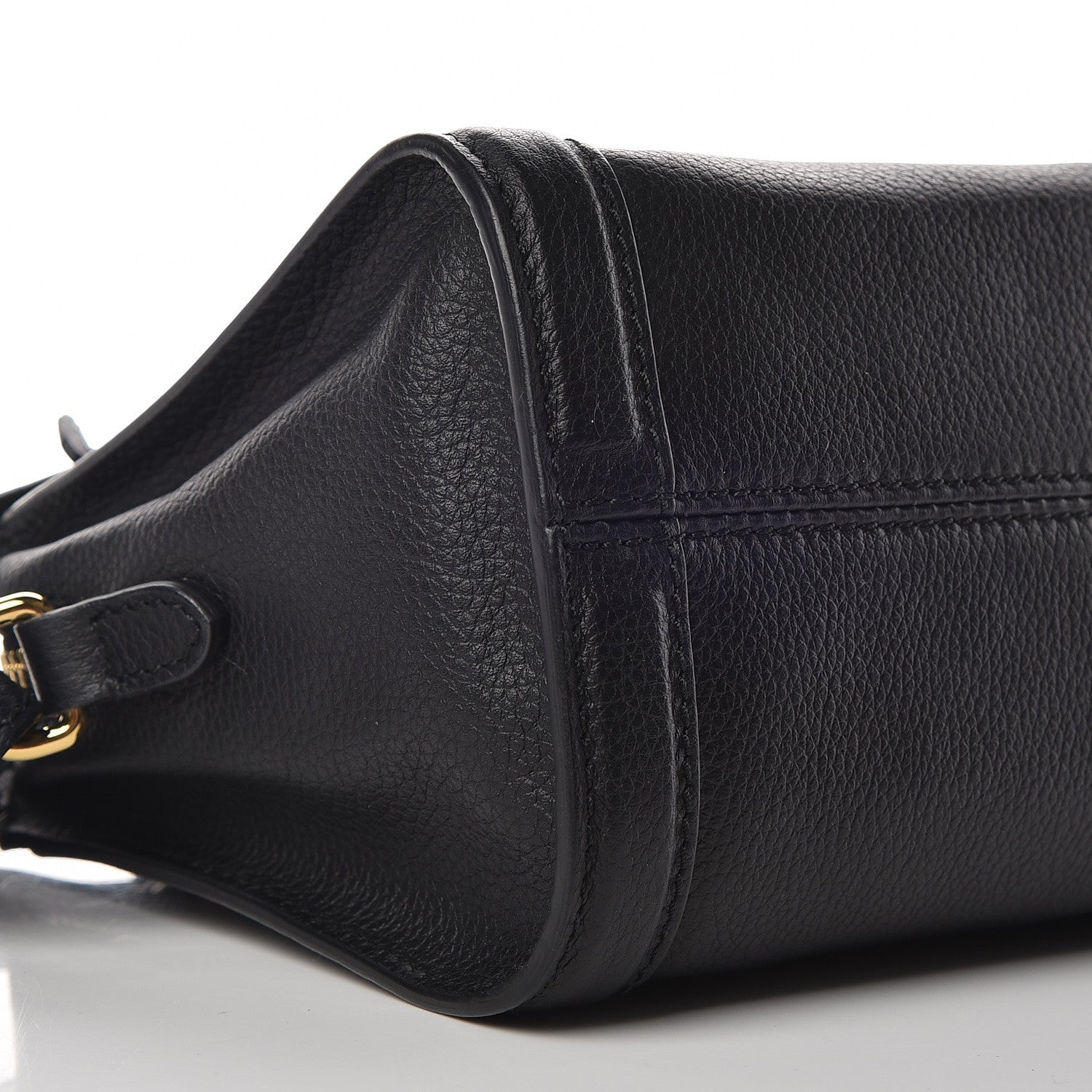 Alexander McQueen Pebbled Calfskin Mini Padlock Tote Black 5 of 9