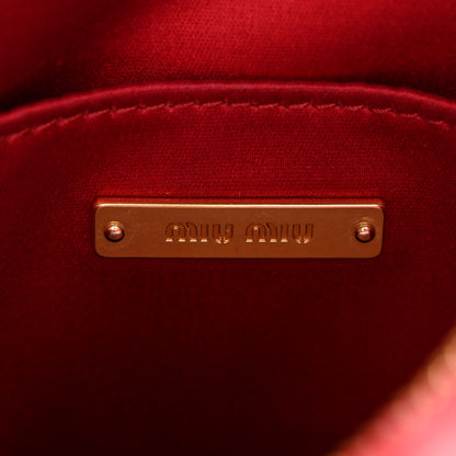 Miu Miu Nappa Matelasse Heart Shoulder Bag Fuoco 6 of 11