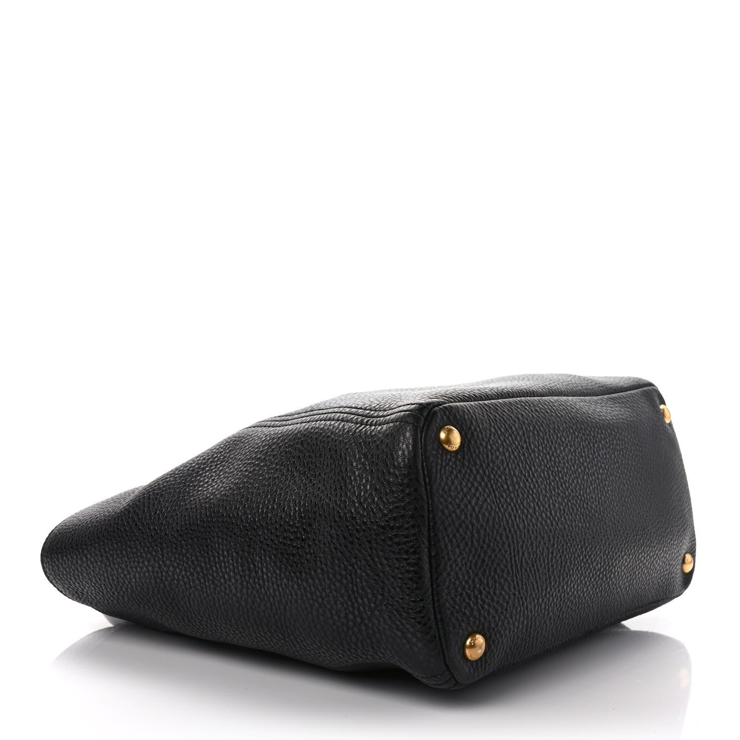 Prada Vitello Daino Side Pocket Tote Black 4 of 10