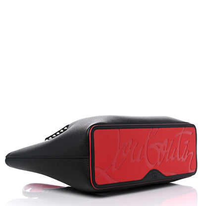 Christian Louboutin Calfskin Spiked Small Cabarock Shopper Tote Black 4 of 12
