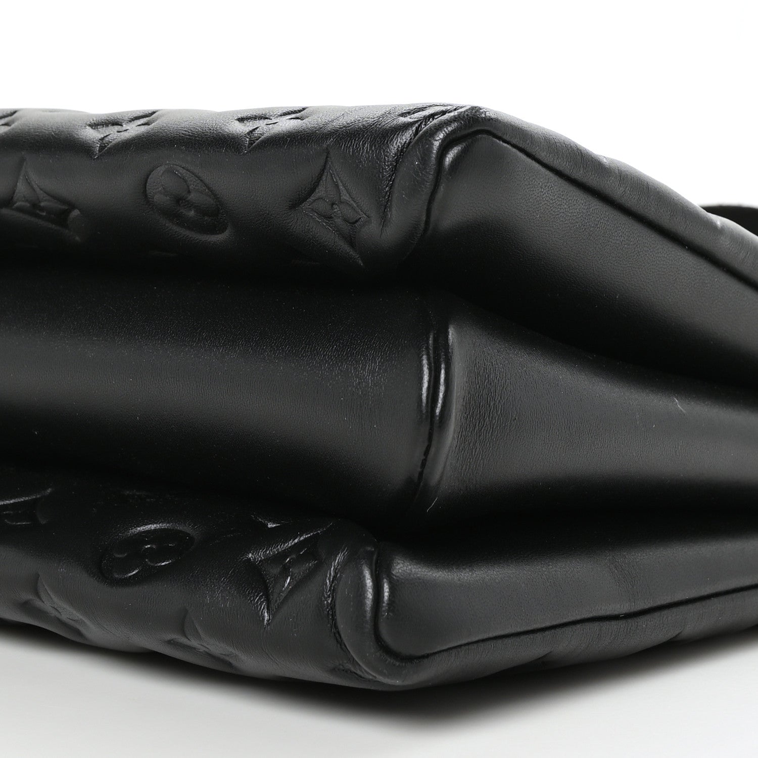 Louis Vuitton Lambskin Embossed Monogram Coussin MM Black 10 of 10