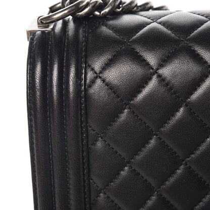 Chanel Lambskin Quilted Large Boy Flap Black 9 of 13