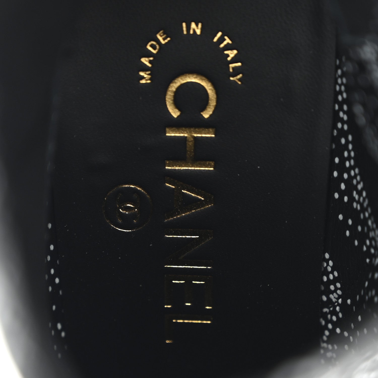 Chanel Calfskin Camellia Printed Ankle Boots 38 Black White 6 of 9