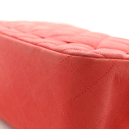 Chanel Iridescent Caviar Quilted Jumbo Double Flap Coral 15 of 17