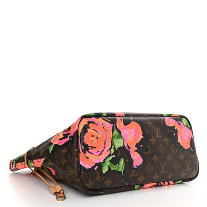 Louis Vuitton Monogram Roses Neverfull MM 4 of 14