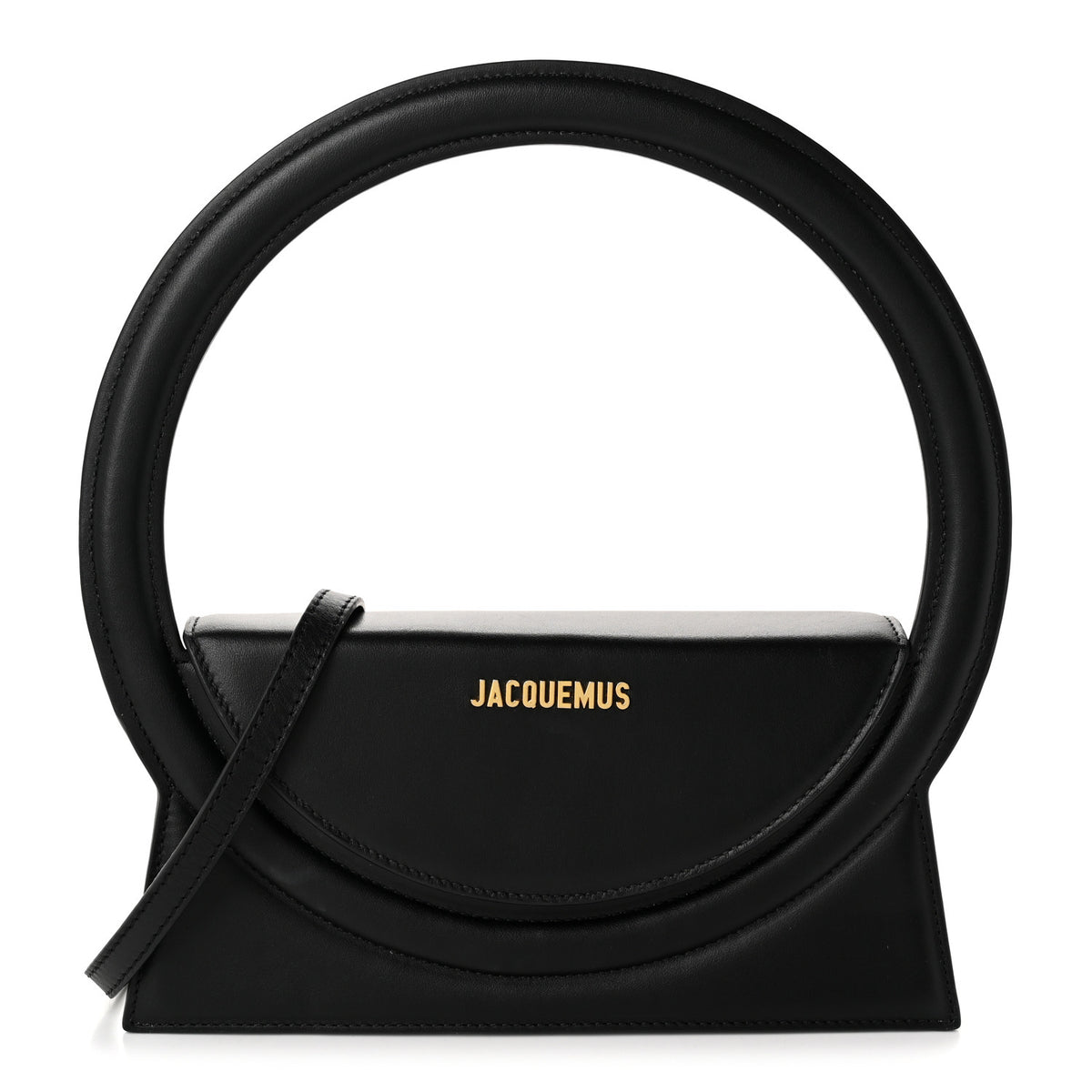 Smooth Calfskin Le Sac Rond Black
