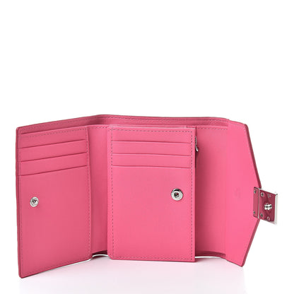 MCM Calfskin Ottomar Monogram Tri-Fold Wallet Sugar Pink 5 of 8