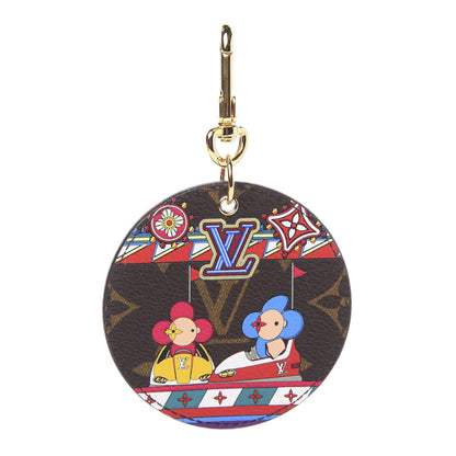 Louis Vuitton Monogram 2020 Christmas Animation Bumper Cars Bag Charm Key Ring Coquelicot 1 of 5
