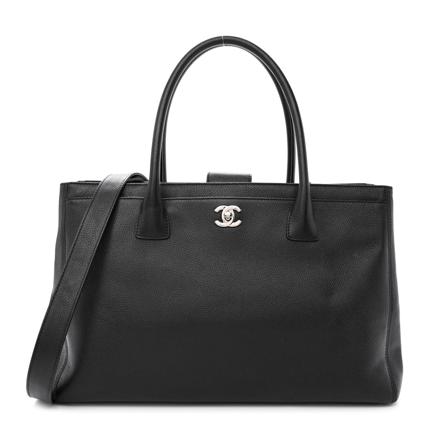 Chanel Calfskin Cerf Executive Shopper Tote Black 1 of 10