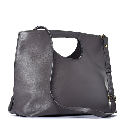 Tom Ford Grained Calfskin Alix Padlock Zip Tote Graphite 3 of 8