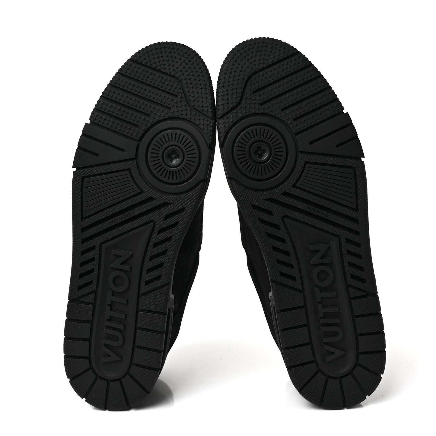 Suede Mens LV Trainer Sneakers 9 Black