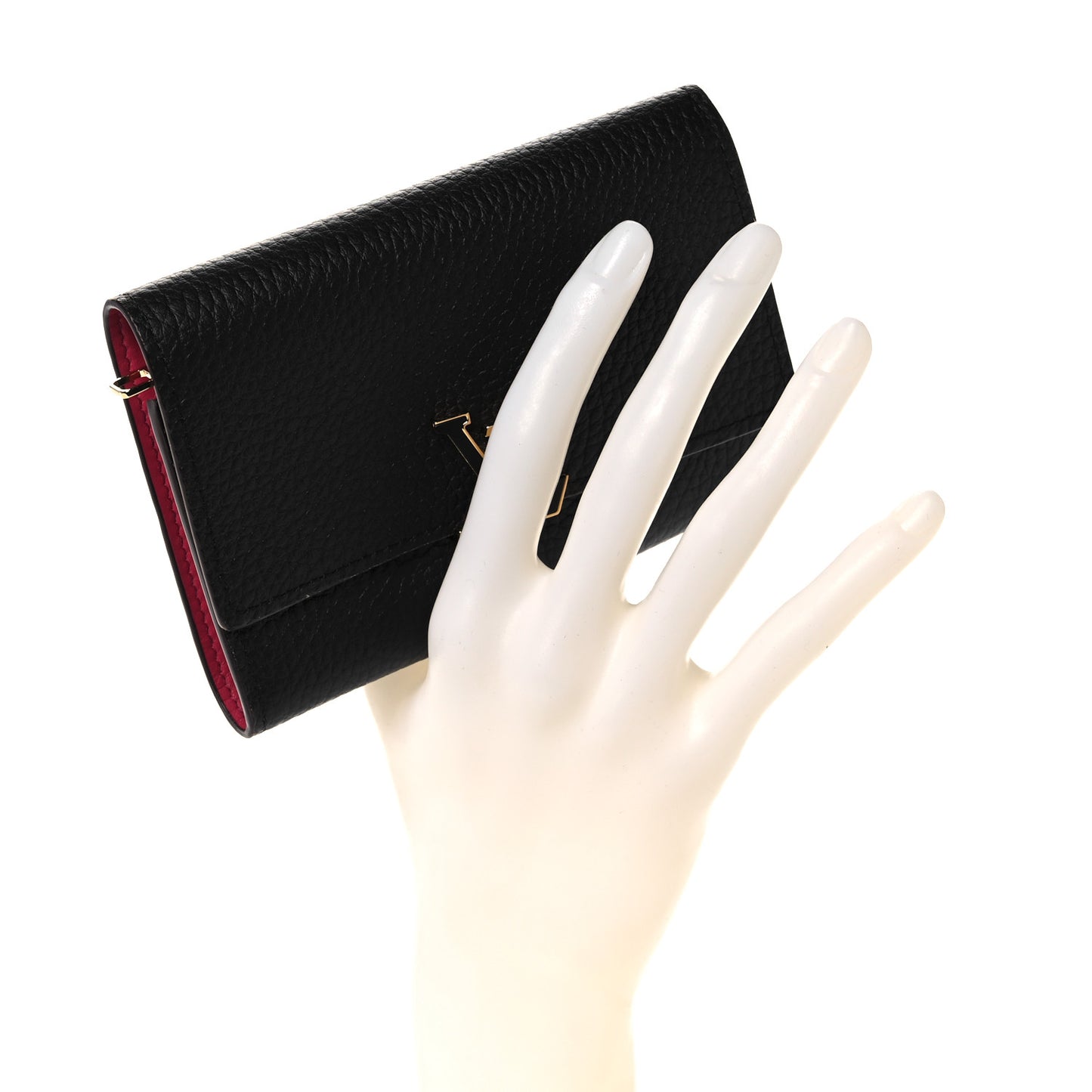 Taurillon Capucines Compact Wallet Black