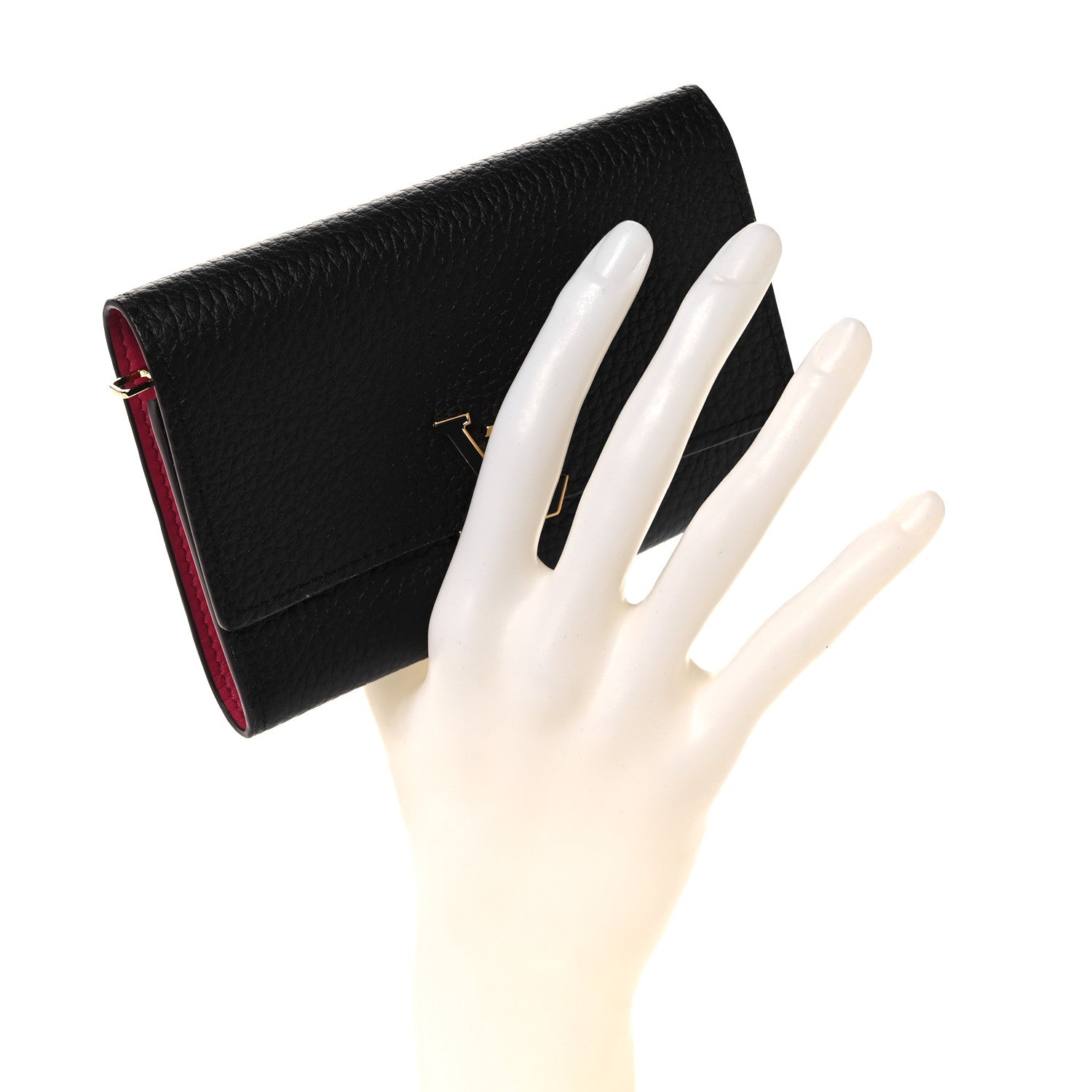 Louis Vuitton Taurillon Capucines Compact Wallet Black 2 of 8