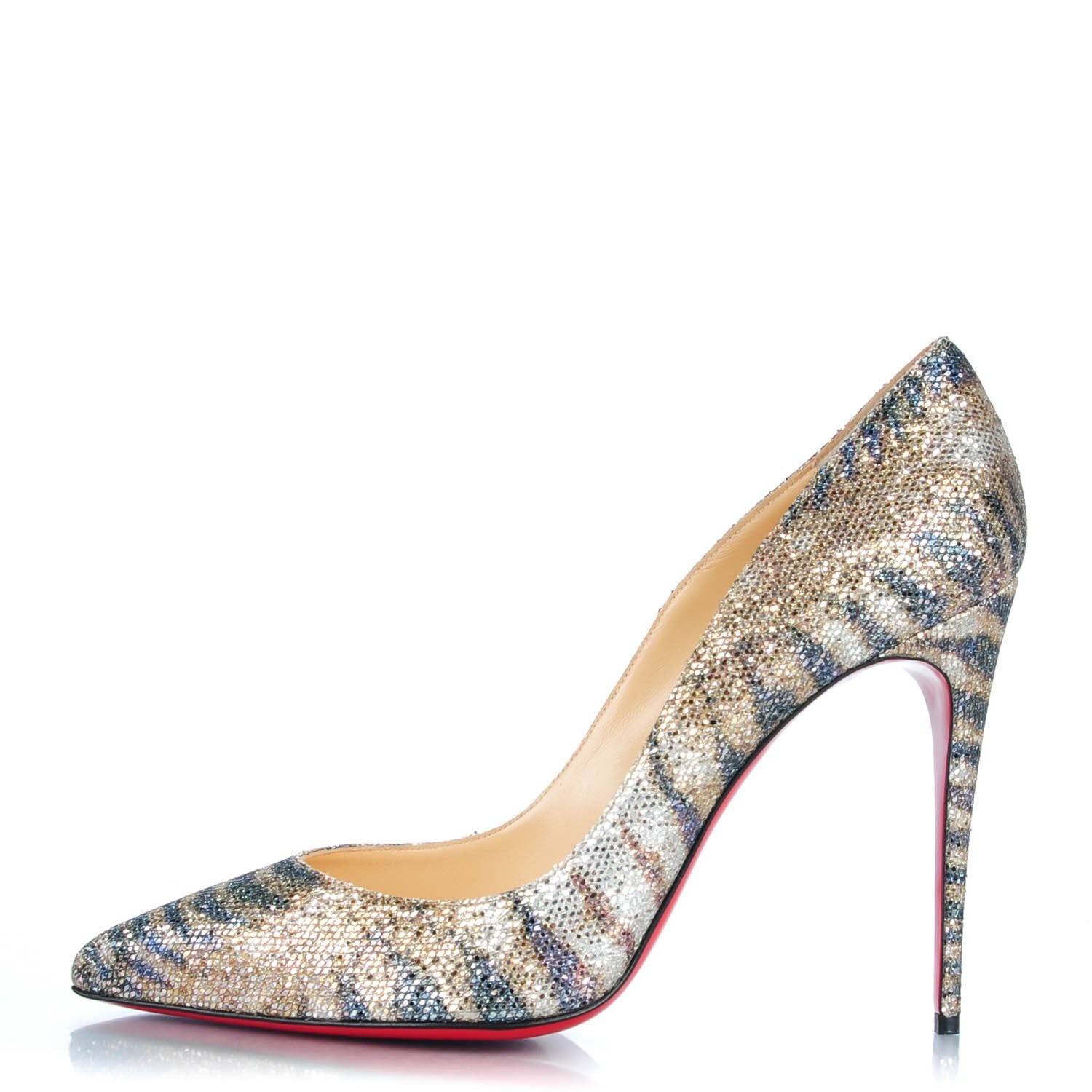 Christian Louboutin Glitter Sirene Pigalle Follies 100 Pumps 42 Gold 1 of 8