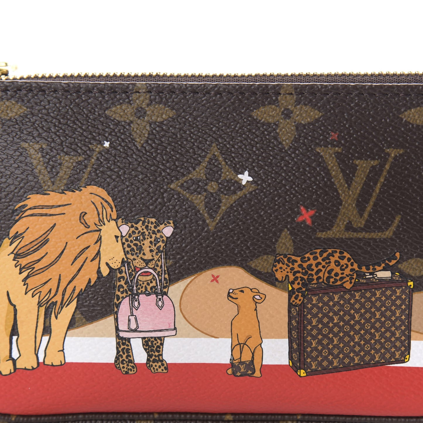 Monogram 2018 Christmas Animation Mini Cats Pochette Accessories