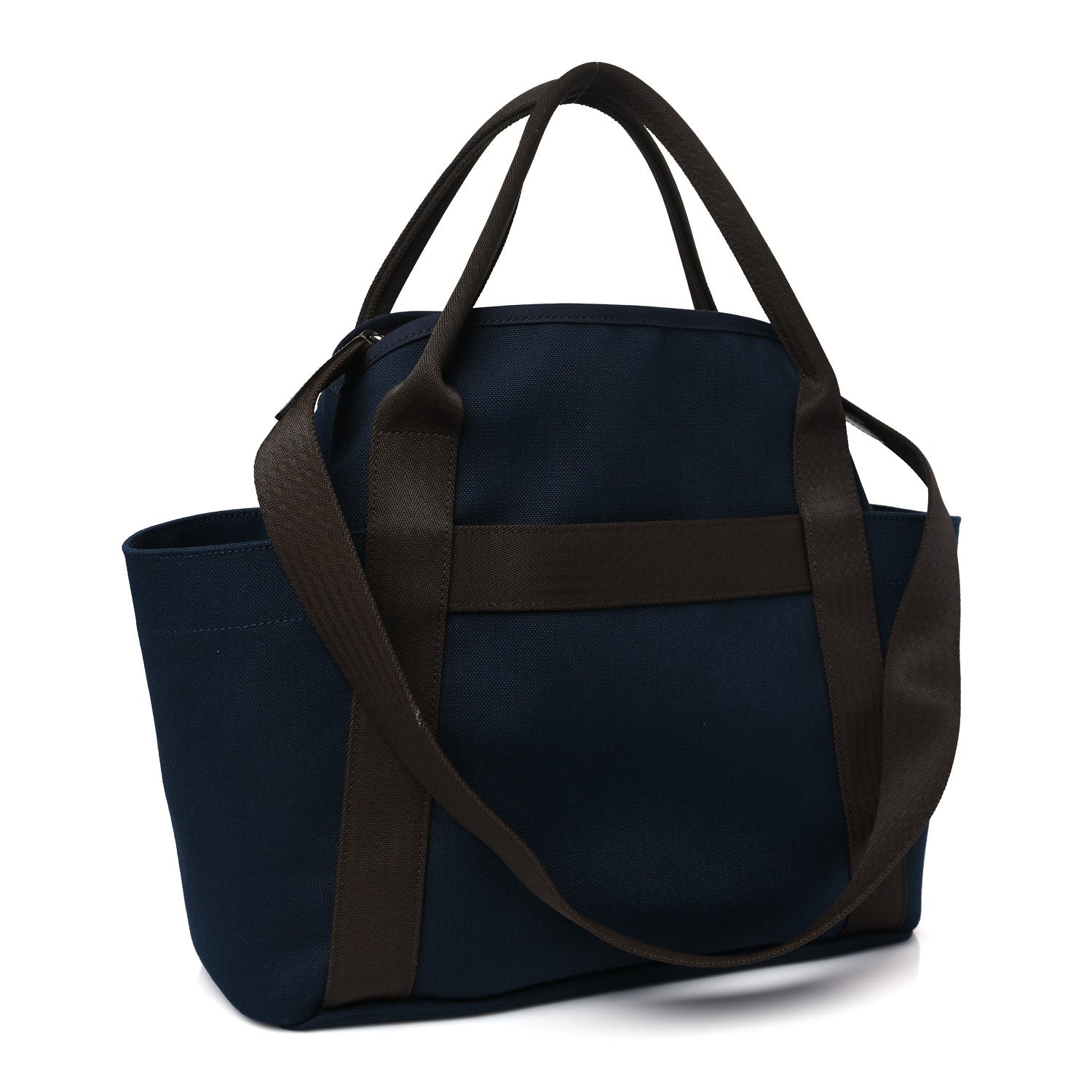 Hermes Toile Sac De Pansage Groom Bleu Navy Feu 4 of 9