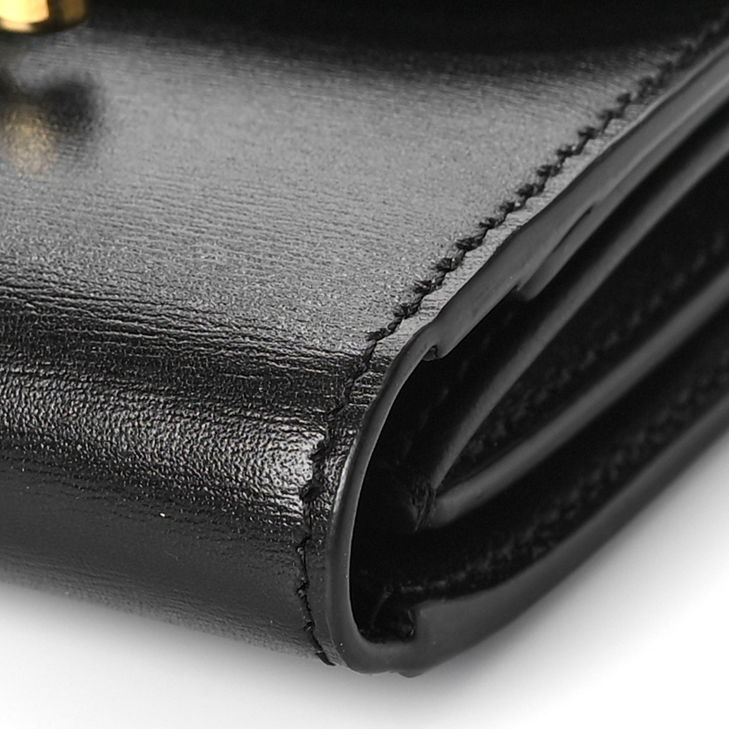 Shiny Smooth Lambskin Small Triomphe Wallet Black